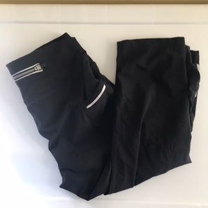 Athleta cropped black workout leggings size xxs